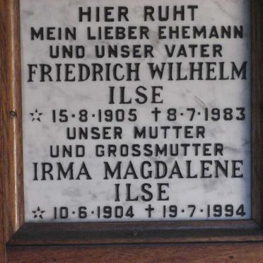 ILSE Friedrich Wilhelm 1905-1983 &amp; Irma Magdalene 1904-1994