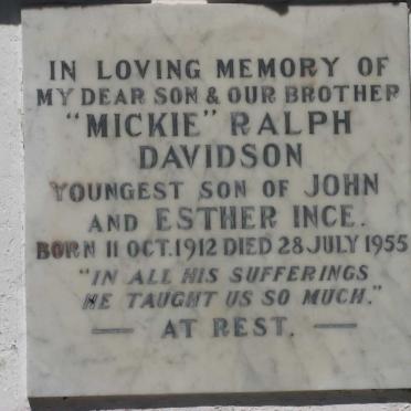 INCE Ralph Davidson 1912-1955