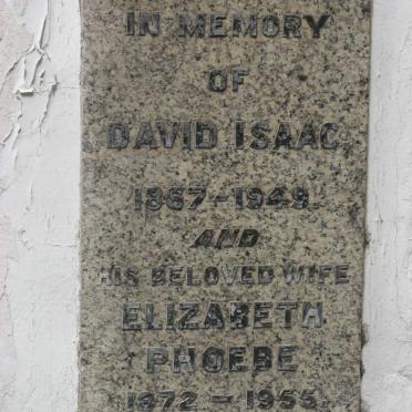 ISAAC David 1867-1949 &amp; Elizabeth Phoebe 1872-1955