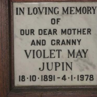 JUPIN Violet May 1891-1978