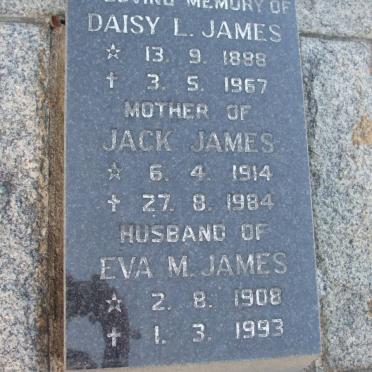 JAMES Daisy L. 1888-1967 :: JAMES Jack 1914-1984 :: JAMES Eva M. 1908-1993