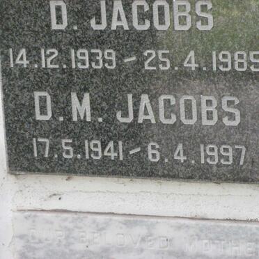 JACOBS D. 1939-1985 &amp; D.M. 1941-1997