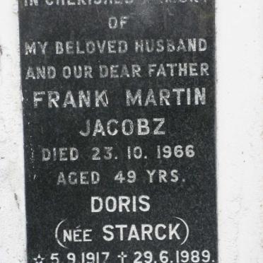 JACOBZ Frank Martin -1966 &amp; Doris STARCK 1917-1989