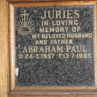 JURIES Abraham Paul 1957-1985