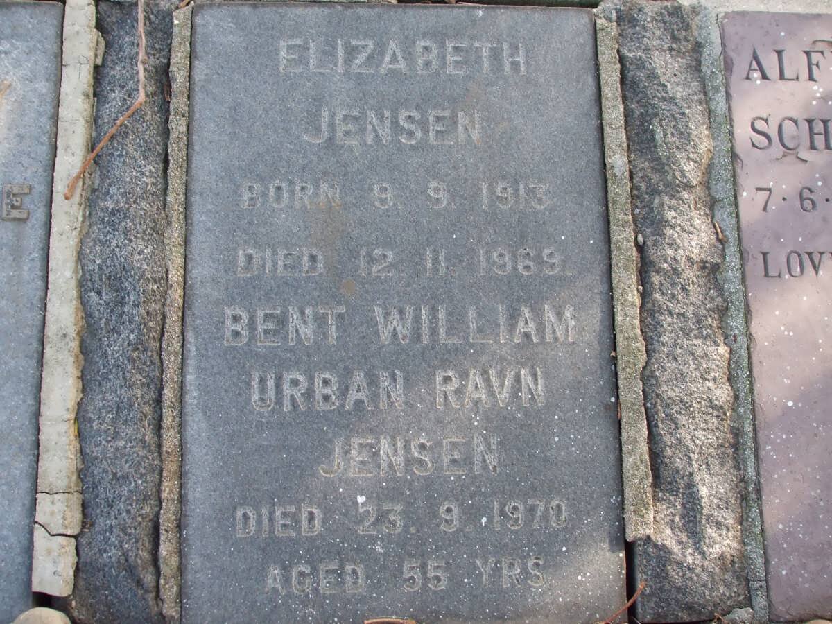JENSEN Bent William Urban Ravn -1970 &amp; Elizabeth 1913-1969