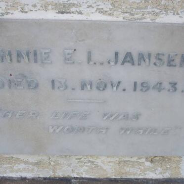 JANSEN Annie E.L. -1943