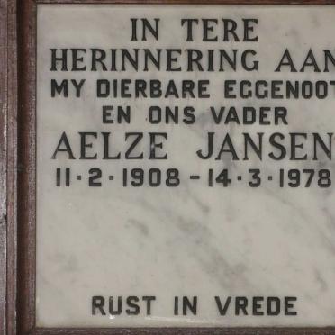 JANSEN Aelze 1908-1978