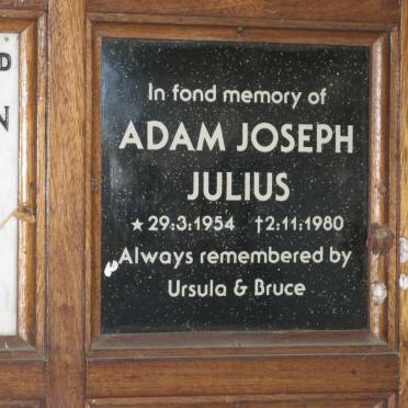 JULIUS Adam Joseph 1954-1980