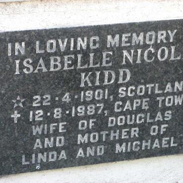 KIDD Isabelle Nicoll 1901-1987
