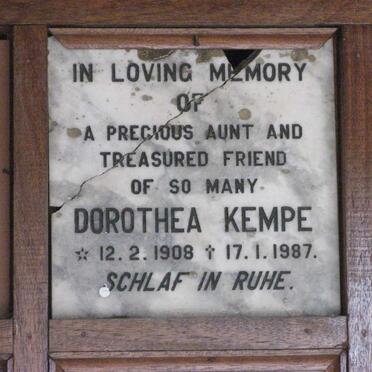 KEMPE Dorothea 1908-1987