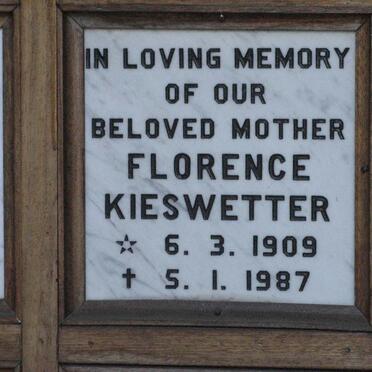 KIESWETTER Florence 1909-1987