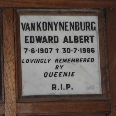 KONYNENBURG Edward Albert, van 1907-1986