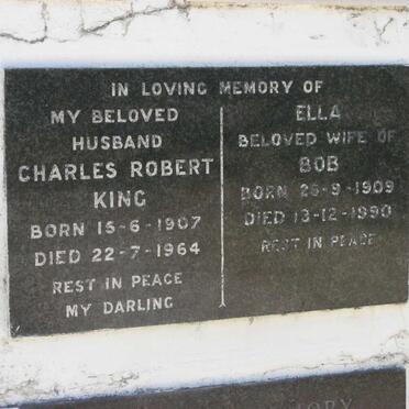 KING Charles Robert 1907-1964 &amp; Ella 1909-1990