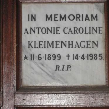 KLEIMENHAGEN Antonie Caroline 1899-1985