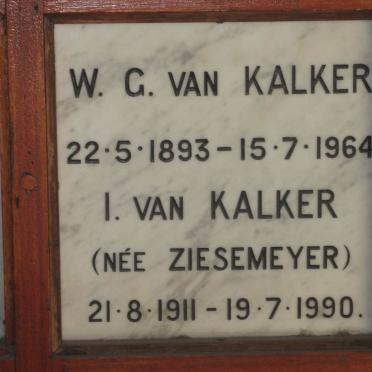 KALKER W.G., van 1893-1964 &amp; I. ZIESEMEYER 1911-1990