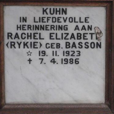 KUHN Rachel Elizabeth nee BASSON 1923-1986