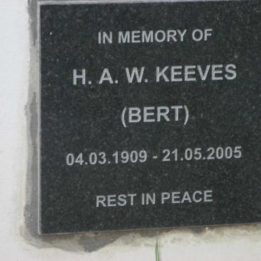 KEEVES H.A.W. 1909-2005