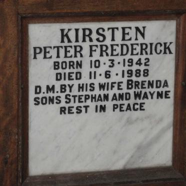 KIRSTEN Peter Frederick 1942-1988