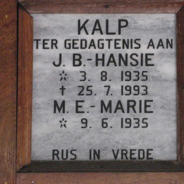 KALP J.B 1935-1993 &amp; M.E. 1935-