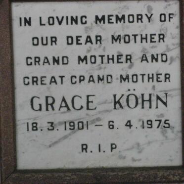KÖHN Grace 1901-1975