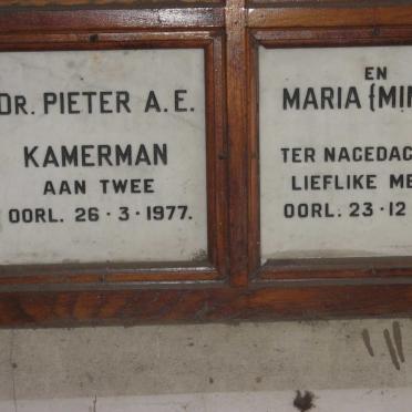 KAMERMAN Pieter A.E. -1977 &amp; Maria -1978