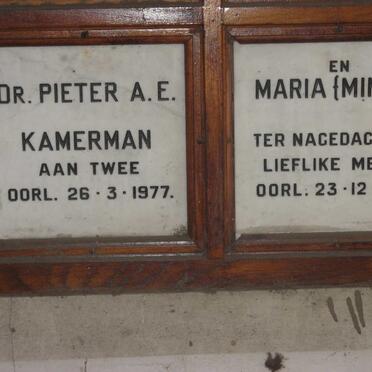 KAMERMAN Pieter A.E. -1977 &amp; Maria -1978
