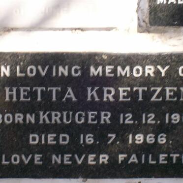 KRETZEN Hetta nee KRUGER 1906-1966