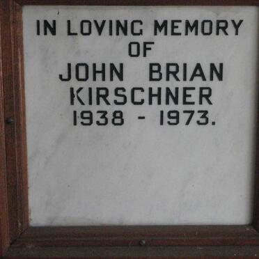 KIRSCHNER John Brian 1938-1973
