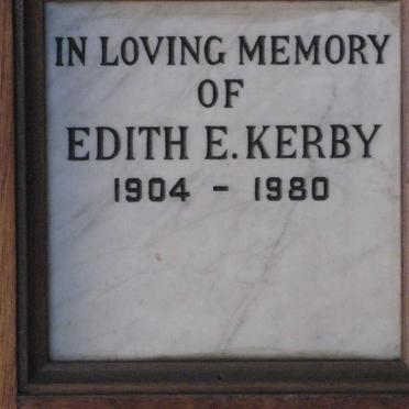 KERBY Edith E. 1904-1980
