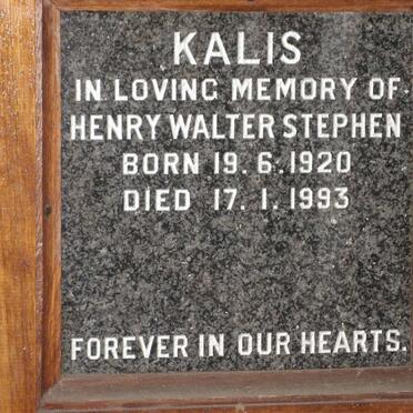 KALIS Henry Walter Stephen 1920-1993