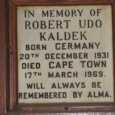 KALDEK Robert Udo 1931-1969
