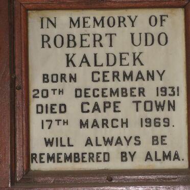 KALDEK Robert Udo 1931-1969