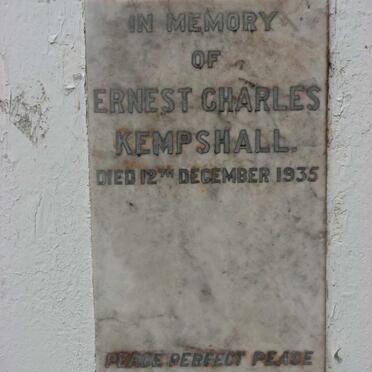 KEMPSHALL Ernest Charles -1935