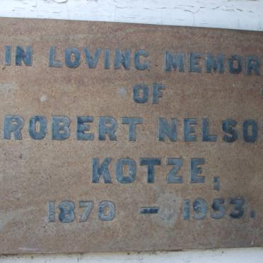 KOTZE Robert Nelson 1870-1953