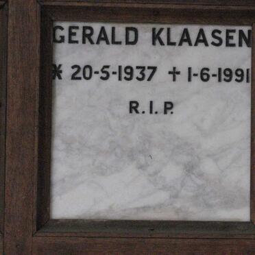 KLAASEN Gerald 1937-1991