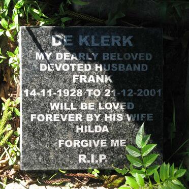 KLERK Frank, de 1928-2001