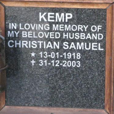 KEMP Christian Samuel 1918-2003