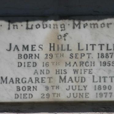 LITTLE James Hill 1887-1955 &amp; Margaret Maud 1890-1977