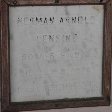 LENSING Herman Arnold 1922-1974