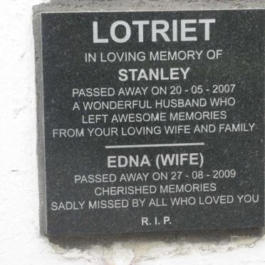 LOTRIET Stanley -2007 &amp; Edna -2009