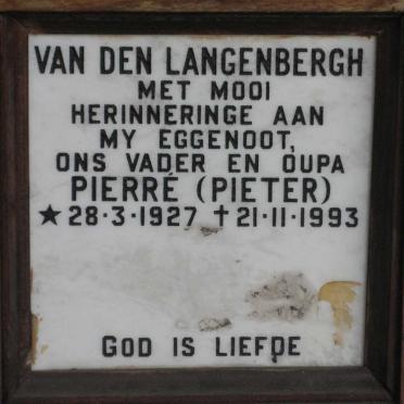 LANGENBERGH Pierre, van den 1927-1993