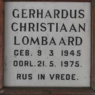 LOMBAARD Gerhardus Christiaan 1945-1975