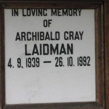 LAIDMAN Archibald Gray 1939-1992