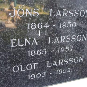 LARSON Jons 1864-1950 :: LARSON Edna 1865-1957 :: LARSON Olof 1903-1952