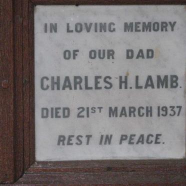 LAMB Charles H. -1937