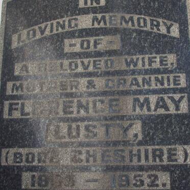 LUSTY Florence May nee CHESHIRE 1865-1952