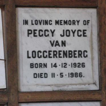 LOGGERENBERG Peggy Joyce, van 1926-1986