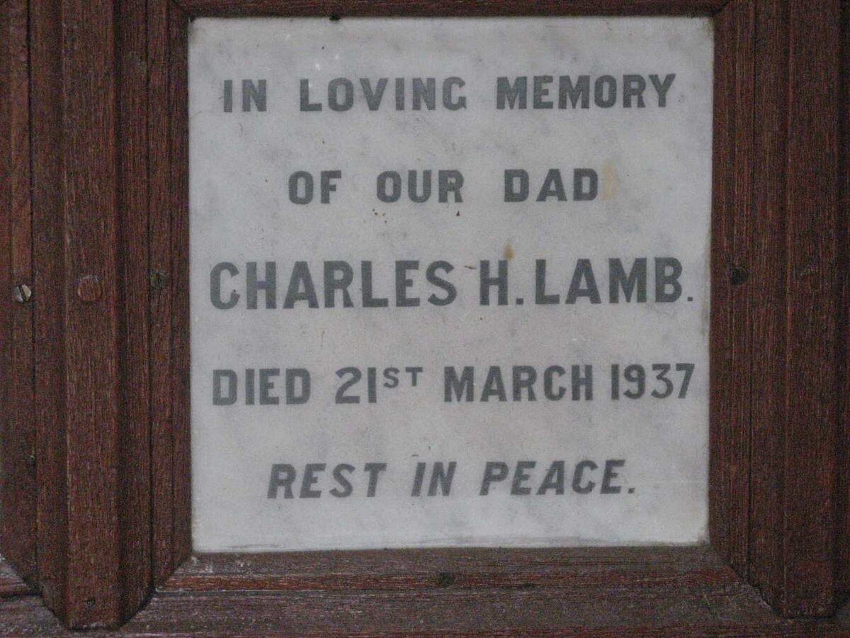 LAMB Charles H. -1937