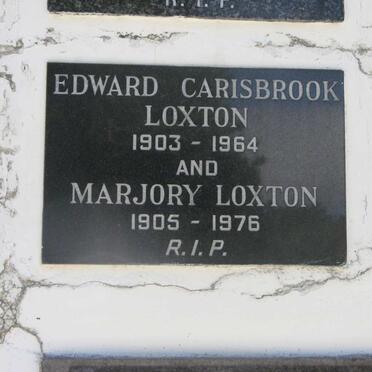 LOXTON Edward Carisbrook 1903-1964 &amp; Marjory 1905-1976