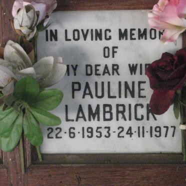 LAMBRICK Pauline 1953-1977